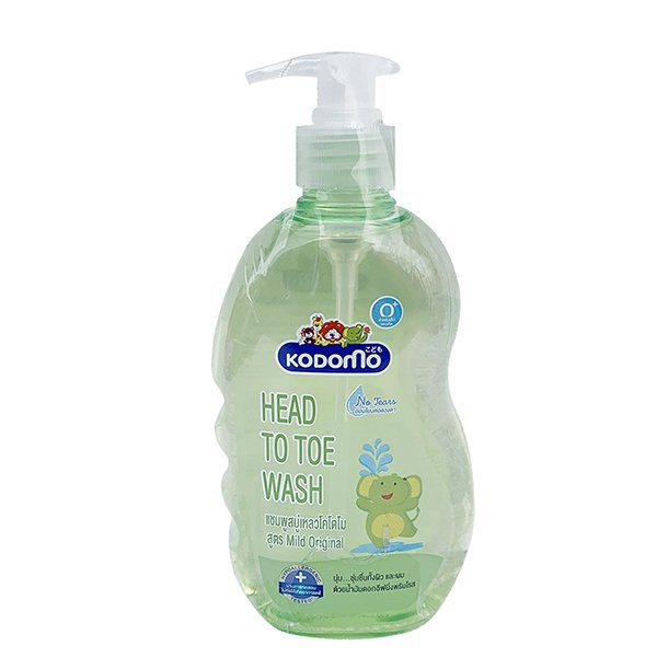 Dầu tắm & gội 2in1 cho bé Kodomo chiết xuất mầm lúa mì 400ml