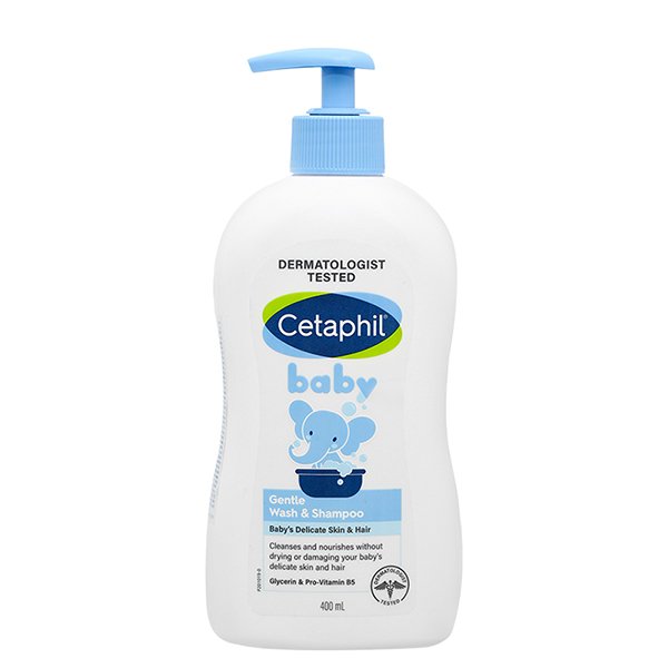 Sữa tắm & gội 2in1 cho bé Cetaphil Baby Gentle hương dịu nhẹ 400ml