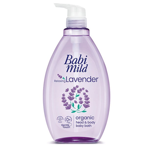 Sữa tắm & gội 2in1 cho bé Babi Mild hương hoa oải hương 800ml