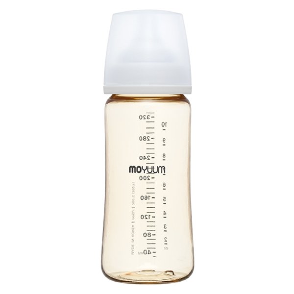 Bình sữa nhựa PPSU Moyuum thế hệ 3 cổ rộng 330ml
