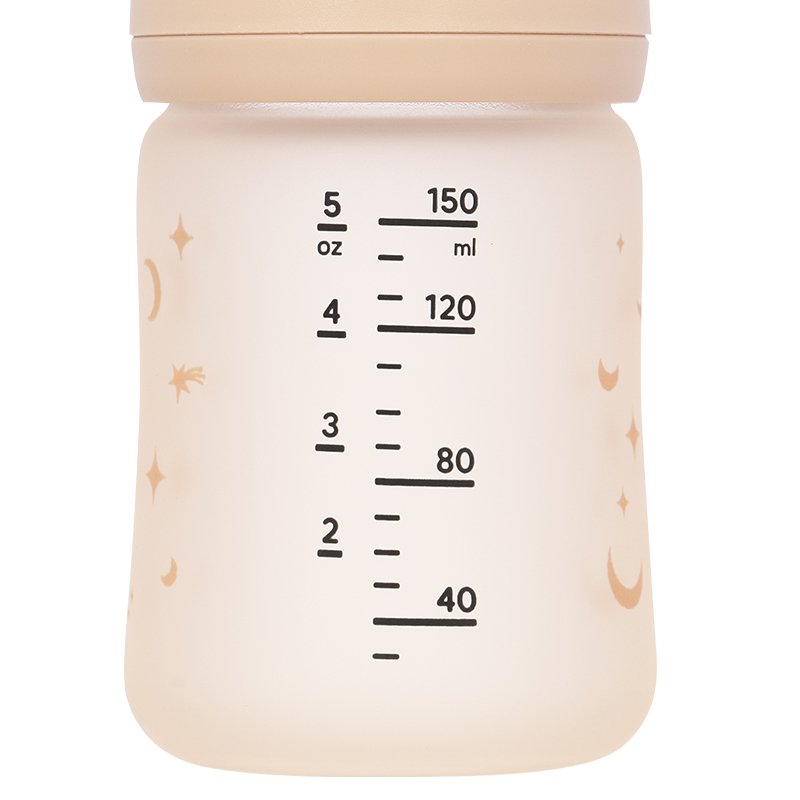 Bình sữa thủy tinh tráng silicone Moyuum cổ rộng 150ml - Twinkle