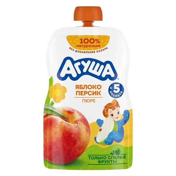 Trái cây nghiền Agusha táo, đào 90g