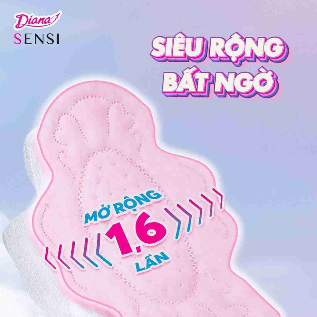 Băng Vệ Sinh Diana Sensi Siêu Mỏng Cánh 20 Miếng