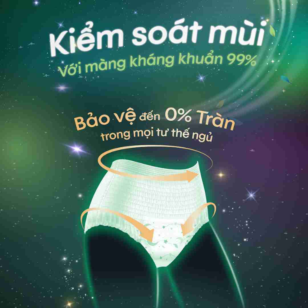Băng Vệ Sinh Kotex Đêm Dạng Quần Kháng Khuẩn Size L-XL 2 Miếng