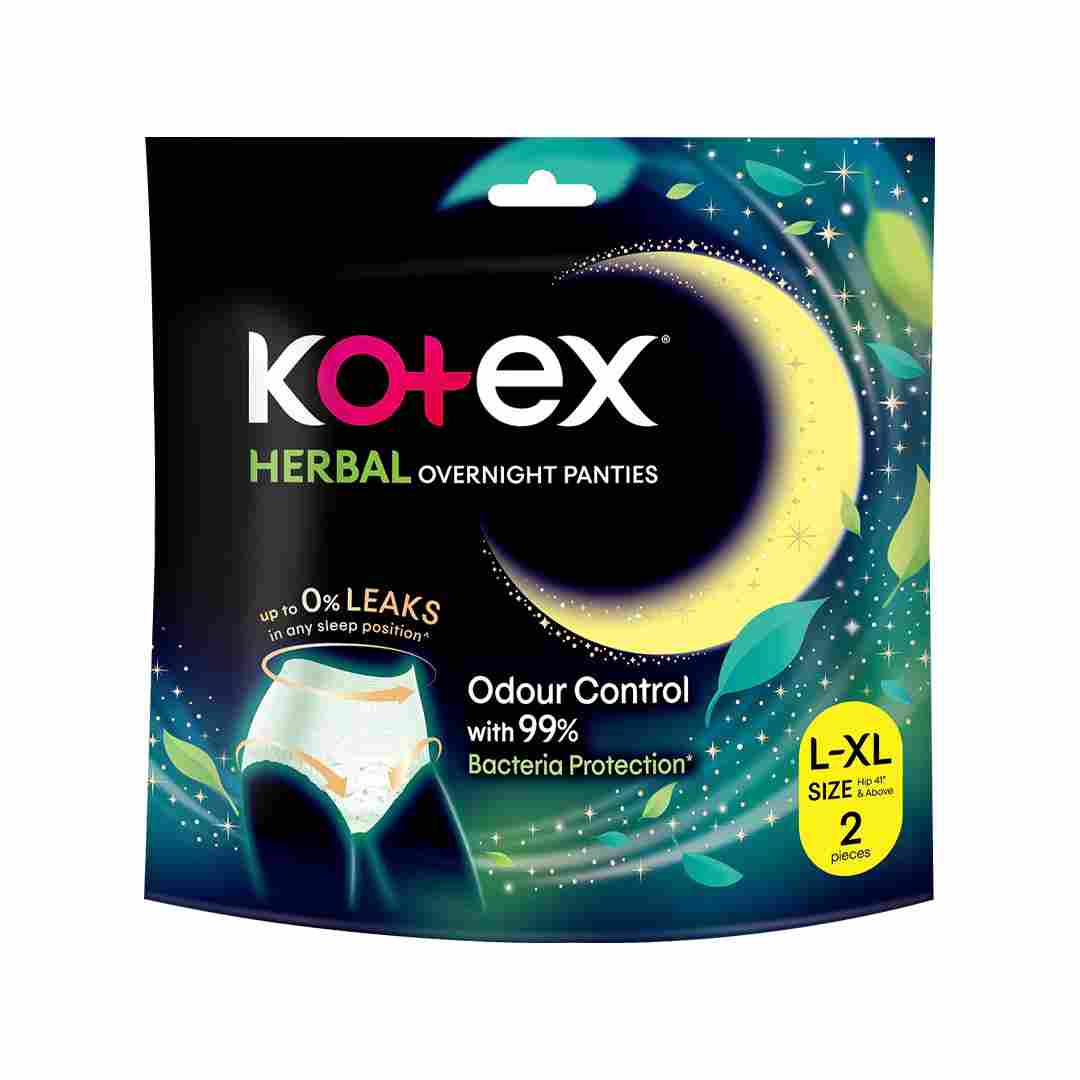 Băng Vệ Sinh Kotex Đêm Dạng Quần Kháng Khuẩn Size L-XL 2 Miếng