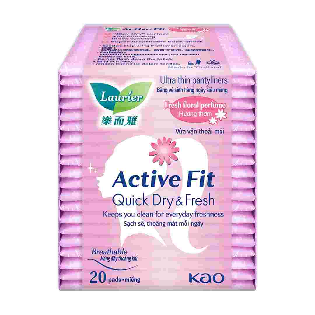 Băng Vệ Sinh Laurier Hàng Ngày Siêu Mỏng Hương Hoa 20 Miếng