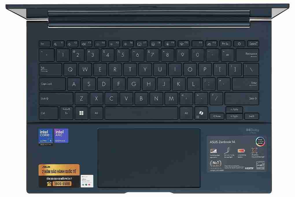 Laptop Asus Zenbook 14 UX3405CA PZ187WS (Ultra 5 225H, 16GB, 512GB, 2.8K OLED Cảm ứng)