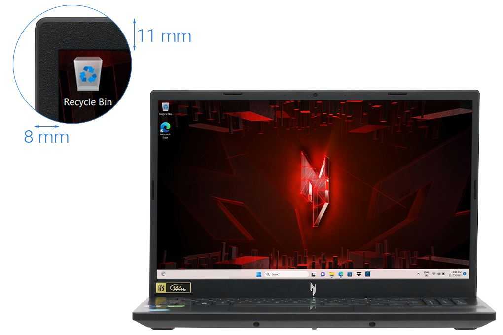 Laptop Acer Gaming Nitro V ANV15-51-55CA NH.QN8SV.004 (i5 13420H, 16GB, 512GB, RTX 4050)