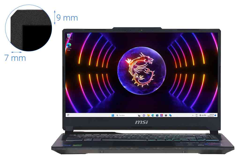 Laptop MSI Gaming Cyborg 15 A13VEK 1423VN (i7 13620H, 16GB, 512GB, RTX 4050)