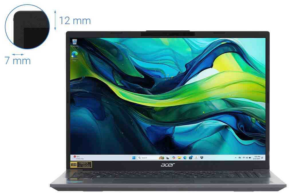 Laptop Acer Aspire 16 AI A16-71M-71U7 NX.J4YSV.002 (Ultra 7 155H, 16GB, 512GB, Full HD+)