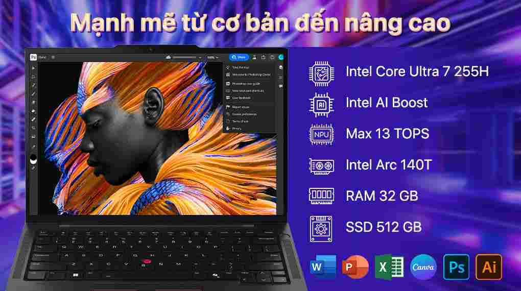Laptop Lenovo ThinkPad T14s Gen 6 21R1000AVN (Ultra 7 255H, 32GB, 512GB)