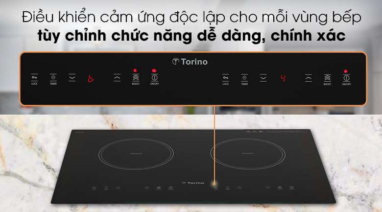 Bếp từ đôi âm Torino TI0602C 3500W