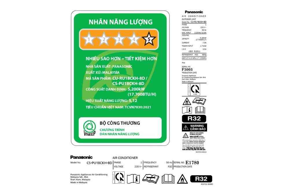 Máy lạnh Panasonic Inverter 2 HP CU/CS-PU18CKH-8D