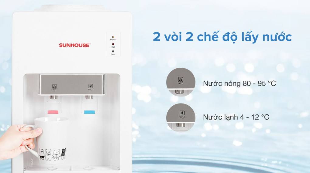 Cây nước nóng lạnh Sunhouse SHD9612 670W