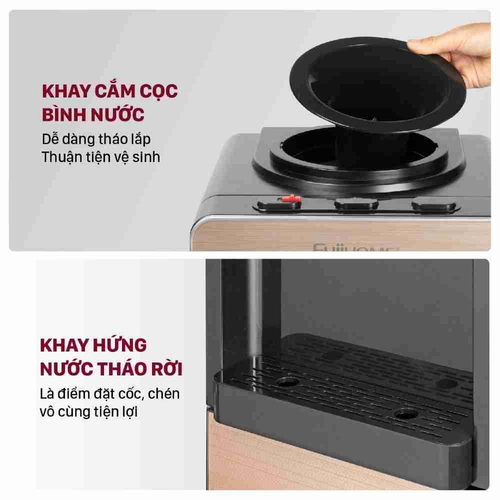 Cây nước nóng lạnh FUJIHOME WD675C-Y 590W