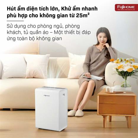 Máy hút ẩm kết hợp lọc không khí FUJIHOME DH14W-HEPA