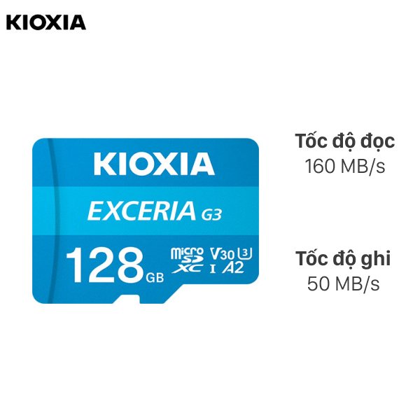 Thẻ nhớ Kioxia Exceria G3 microSDXC 128GB Class 10 U3