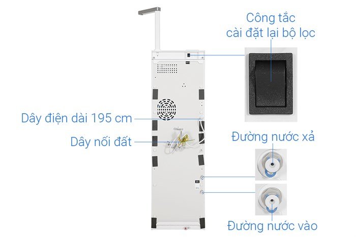 Máy lọc nước RO Hydrogen Toshiba TWP-N2396SVN(W) 10 lõi