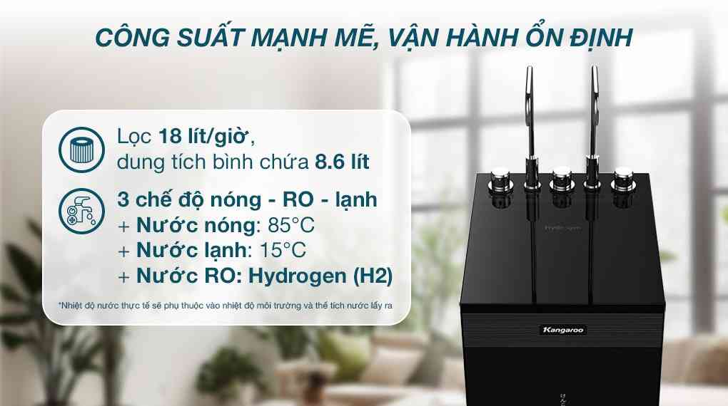 Máy lọc nước RO nóng nguội lạnh Hydrogen Kangaroo KG11A2 11 lõi