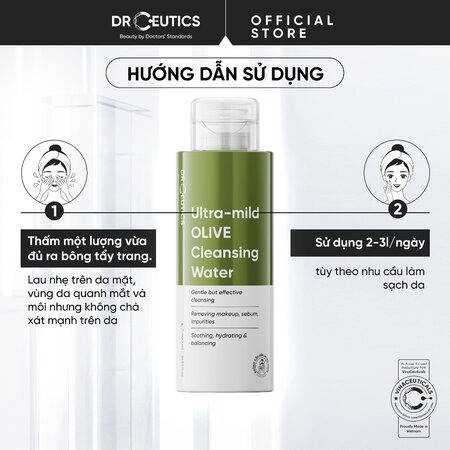 Nước Tẩy Trang DrCeutics Sạch Mịn Màng Cho Mọi Loại Da 500ml, Màu ngẫu nhiên