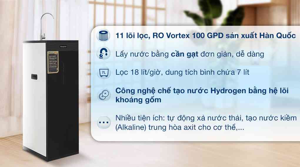 Máy lọc nước RO Hydrogen Kangaroo KG11A1 11 lõi