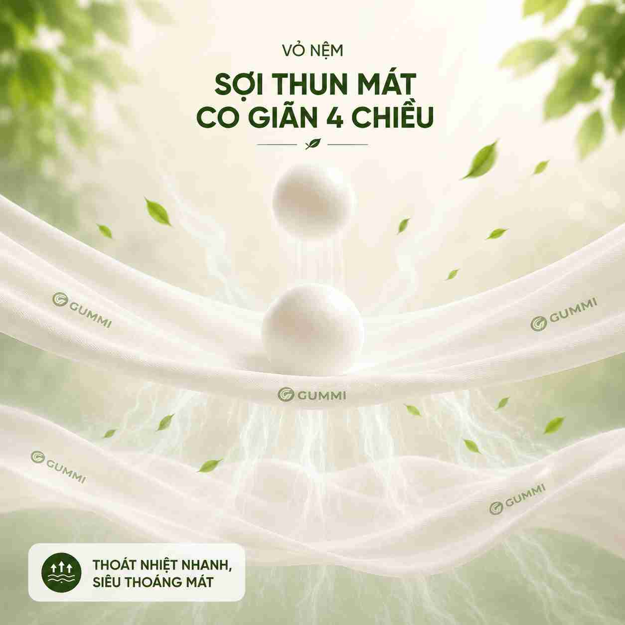 Nệm cao su thiên nhiên Gummi Classic thế hệ mới dày 10cm